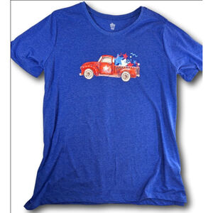 Women's Way to Celebrate! Patriotic T-shirt 3XL Blue